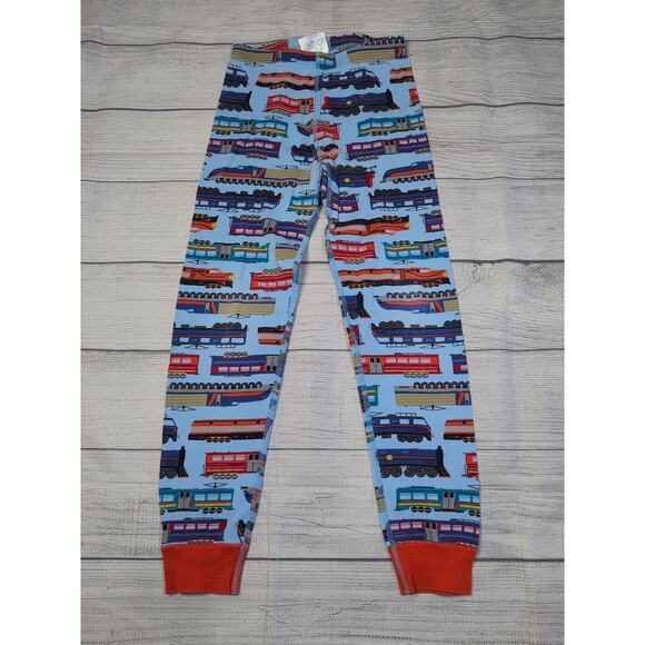 8 Hanna Andersson Blue Train Long John Pajamas - Picture 6 of 9